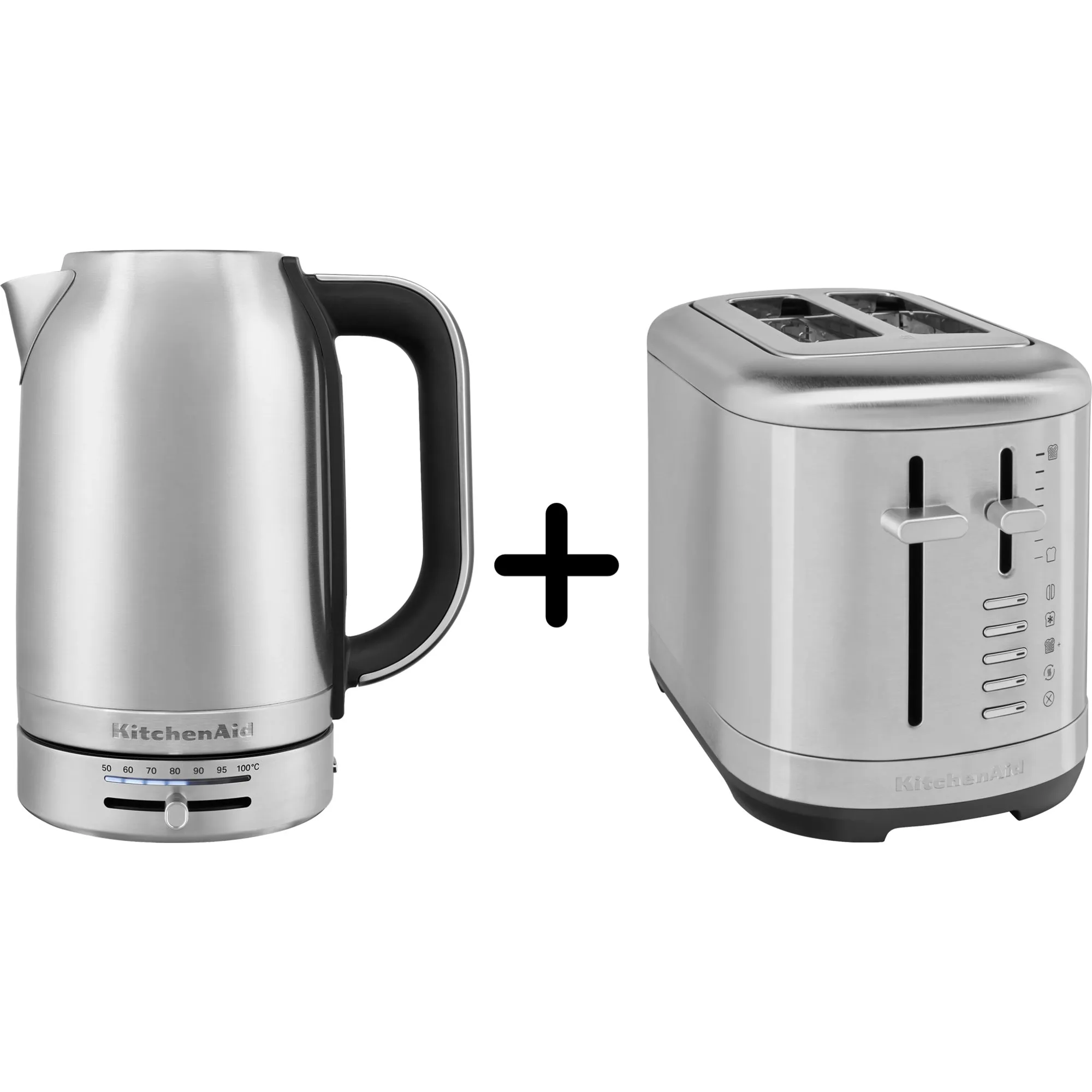 5KMT2109 Brødrister + 5KEK1701 Elkedel, stainless steel, Elkedler hos HomeNordic
