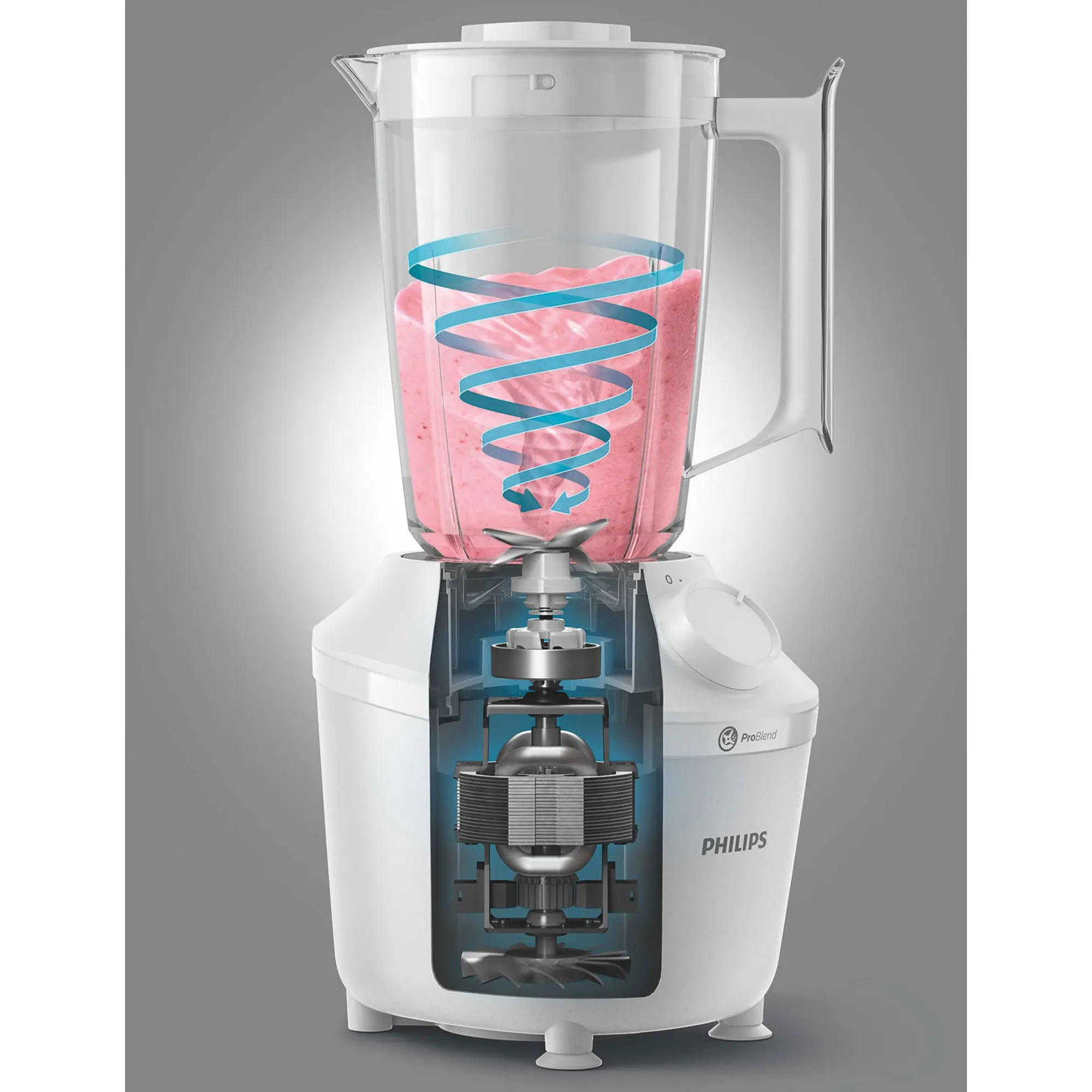HR2041/00 3000 Series blender, 450 watt, hvid, produktbillede 10 af 10, Blendere hos HomeNordic