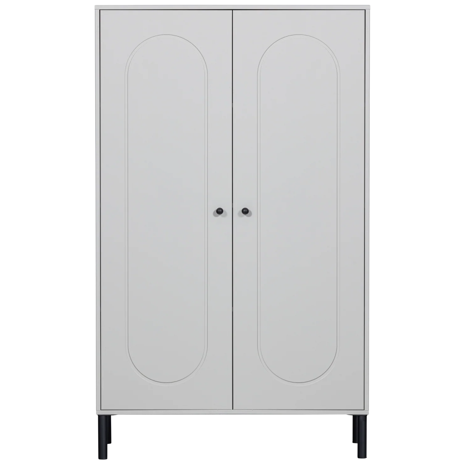 WOOOD Xina Lavt Skab Fyrretræ Cloud Grey FSC, produktbillede 2 af 6, Garderobeskabe hos HomeNordic