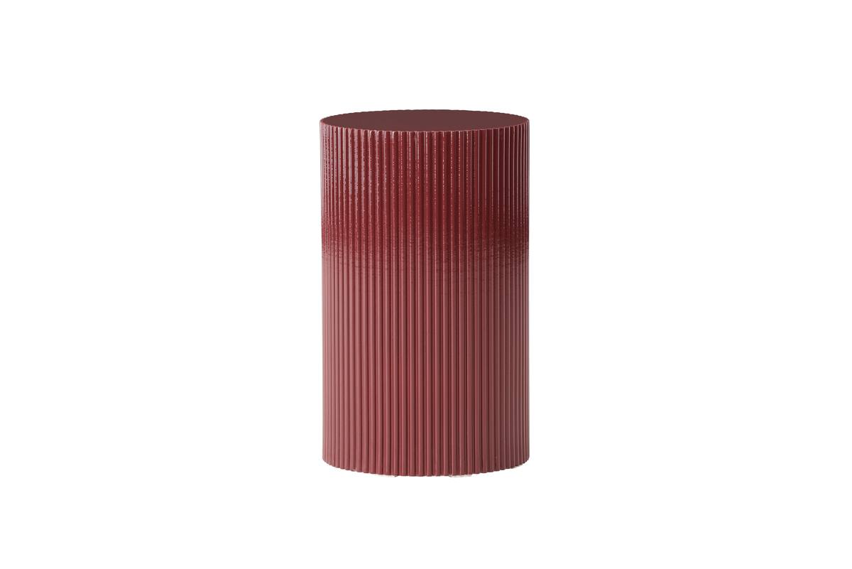 Luups - Sidebord/blomstersøjle i vinrød MDF, diameter 30,5 cm., produktbillede 2 af 5, Moderne designs hos HomeNordic