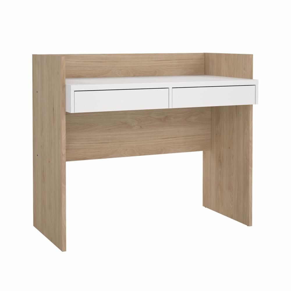 Prestige skrivebord 100 x 55 cm med 2 skuffer i egelook, Skriveborde hos HomeNordic