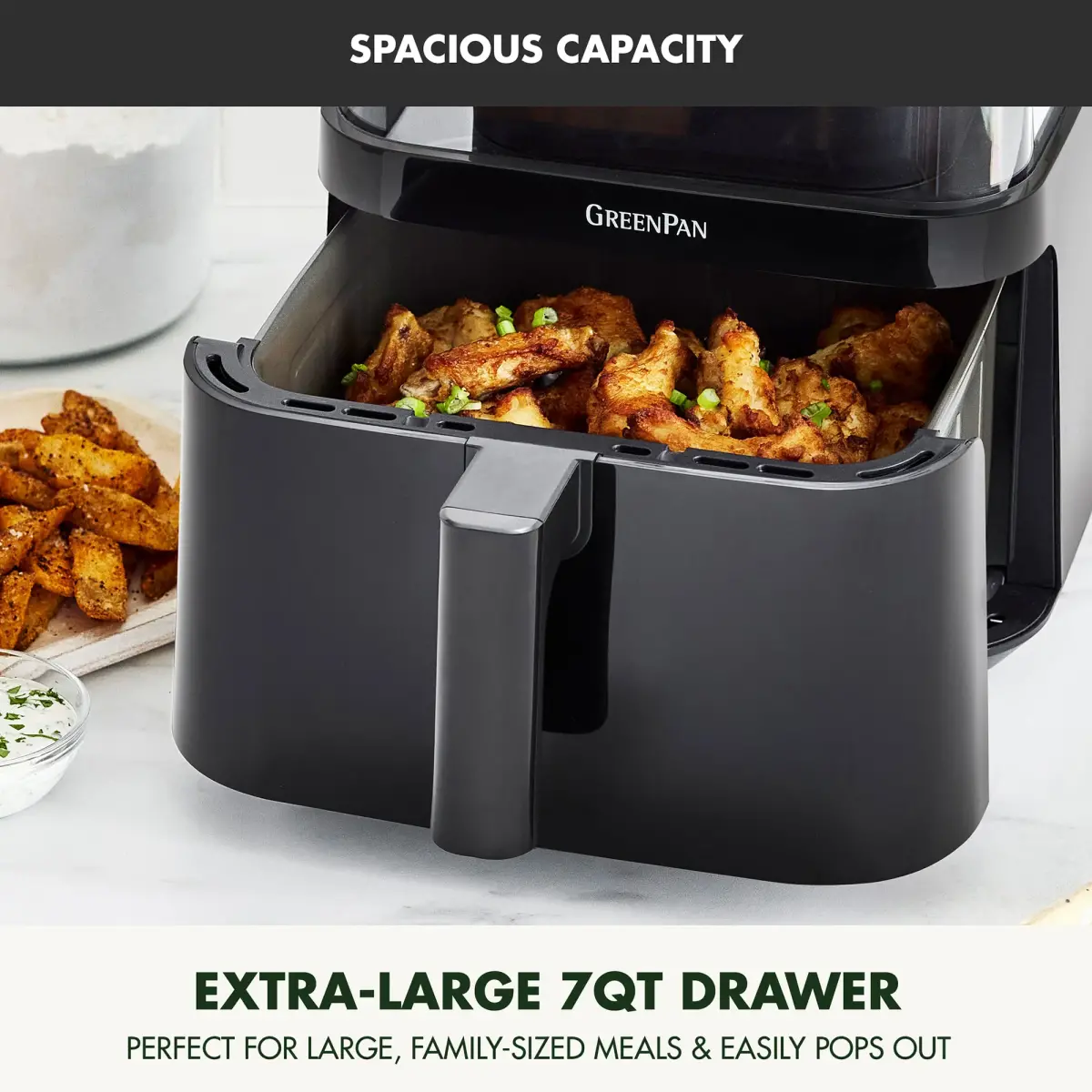 Airfryer 7 liter, sort, produktbillede 4 af 8, Airfryers hos HomeNordic