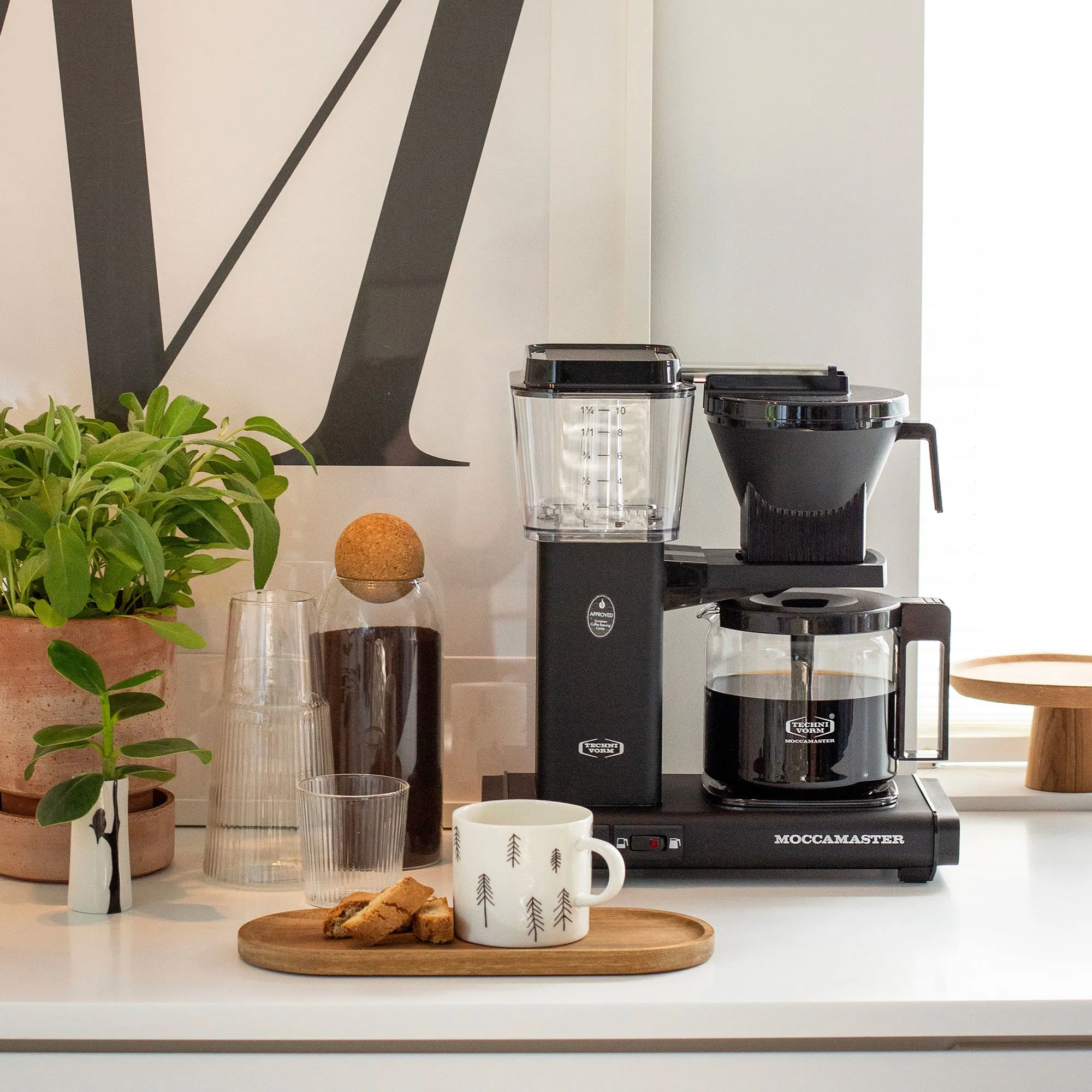 Optio kaffemaskine, matt black, produktbillede 2 af 2, Kaffemaskiner hos HomeNordic
