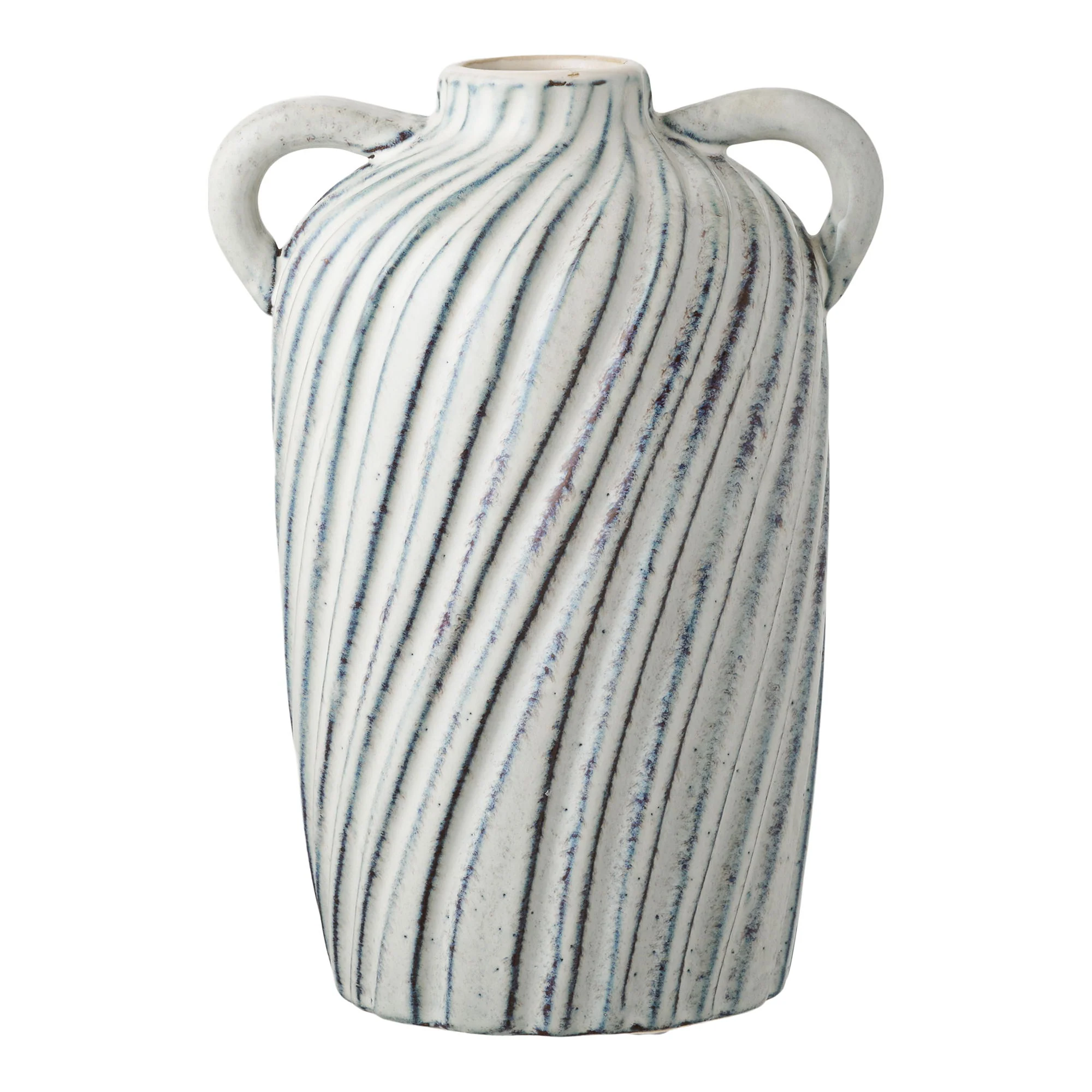 Vase - Vase, Keramik, Blå 15,5X14X22 Cm, Vaser hos HomeNordic