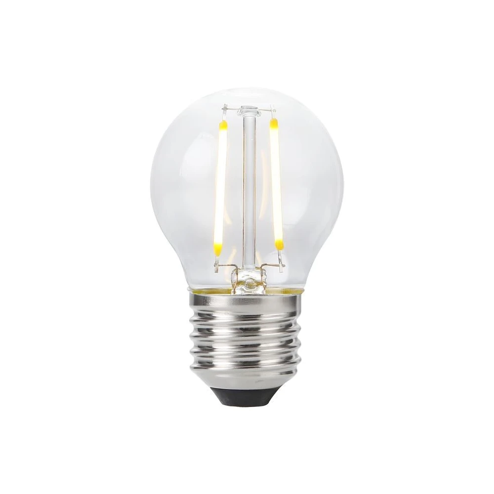 E27 2W dæmpbar LED kronepære, Glas hos HomeNordic