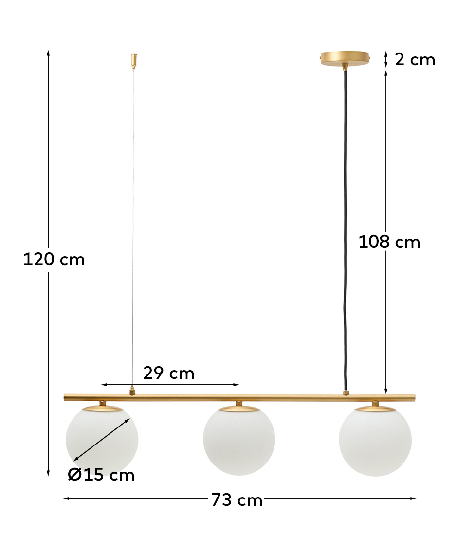 KAVE HOME Brisia loftlampe, produktbillede 2 af 6, Loftlamper hos HomeNordic