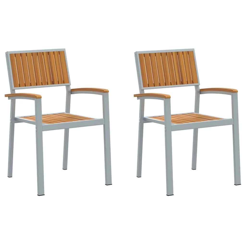 Staplestol 56 X 57 X 87 Cm Massivt Akacietræ, produktbillede 2 af 12, Havestole i akacietræ hos HomeNordic