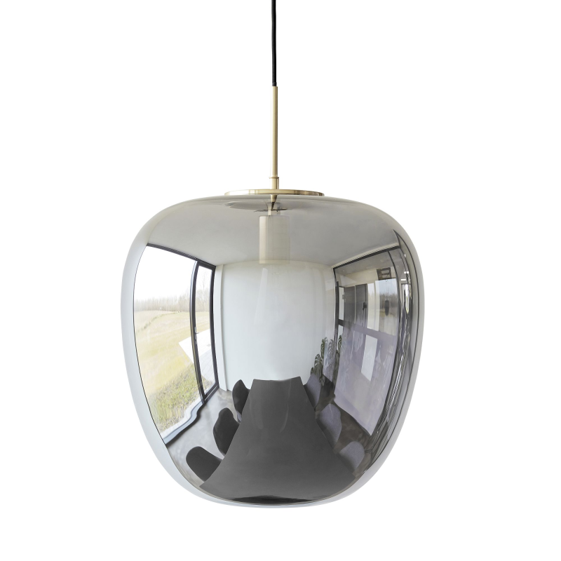 Reflect - Loftlampe i røget glas og messing, Loftlamper hos HomeNordic