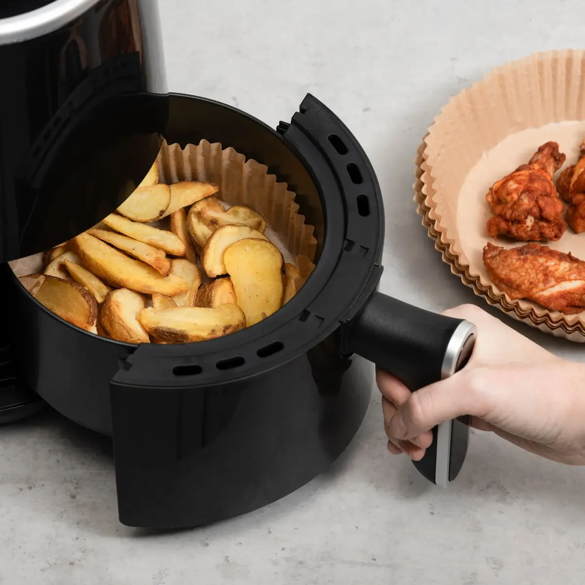 Bagepapir til airfryer 20x16 cm, 50 stk., produktbillede 4 af 5, Airfryers hos HomeNordic