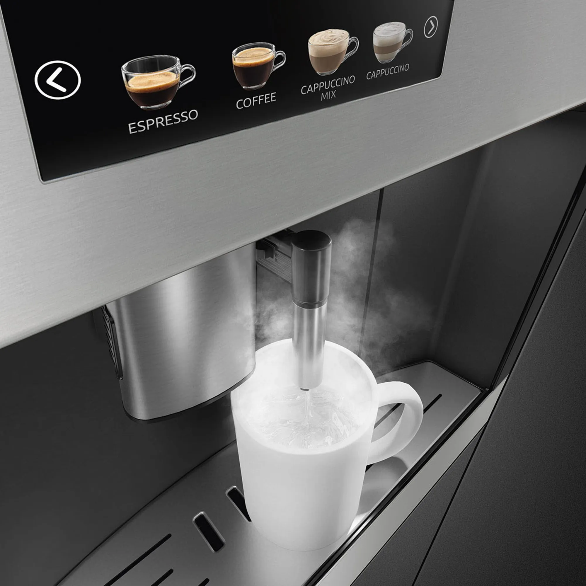 60 cm indbygget kaffemaskine i rustfrit stål, produktbillede 4 af 6, Kaffemaskiner hos HomeNordic