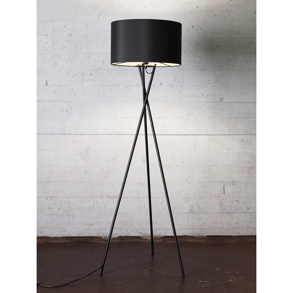 Uptown Gulvlampe E27 i Sort Med Sort Lampeskærm, Gulvlamper hos HomeNordic