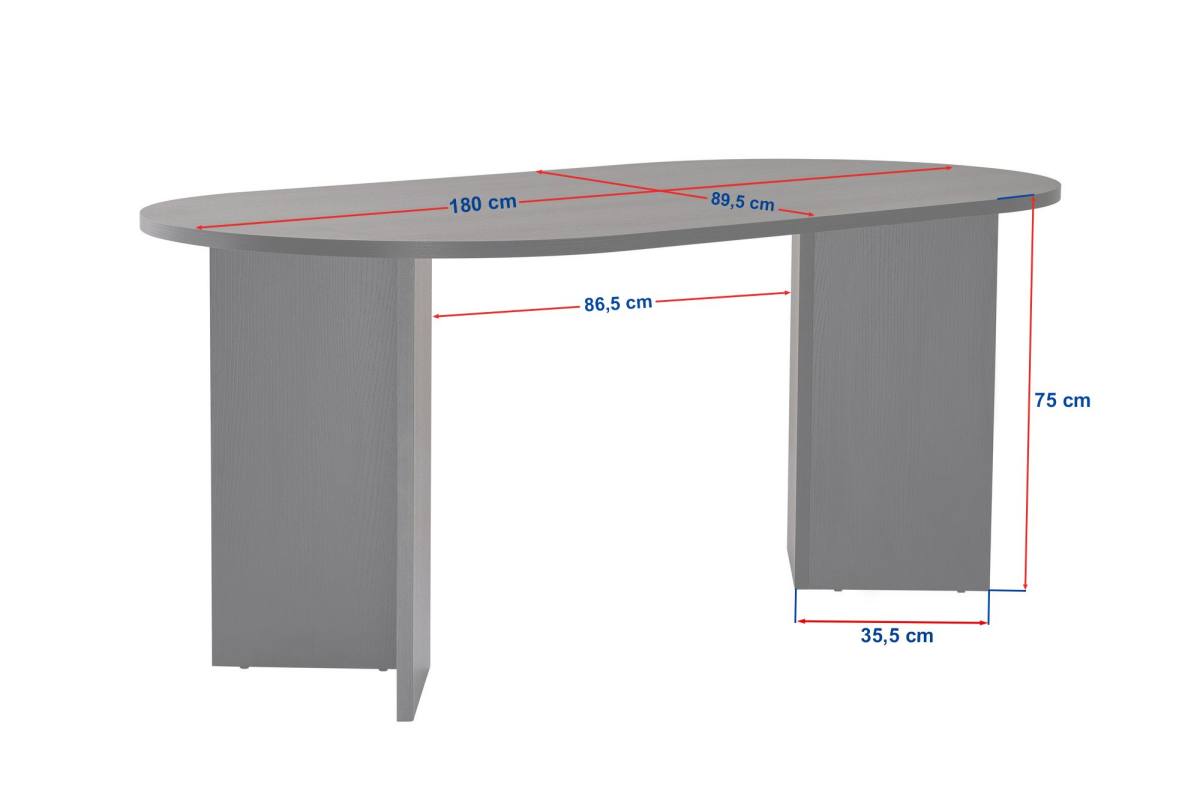 NORDVÄRK Sablin spisebord, oval, produktbillede 2 af 9, Spiseborde hos HomeNordic