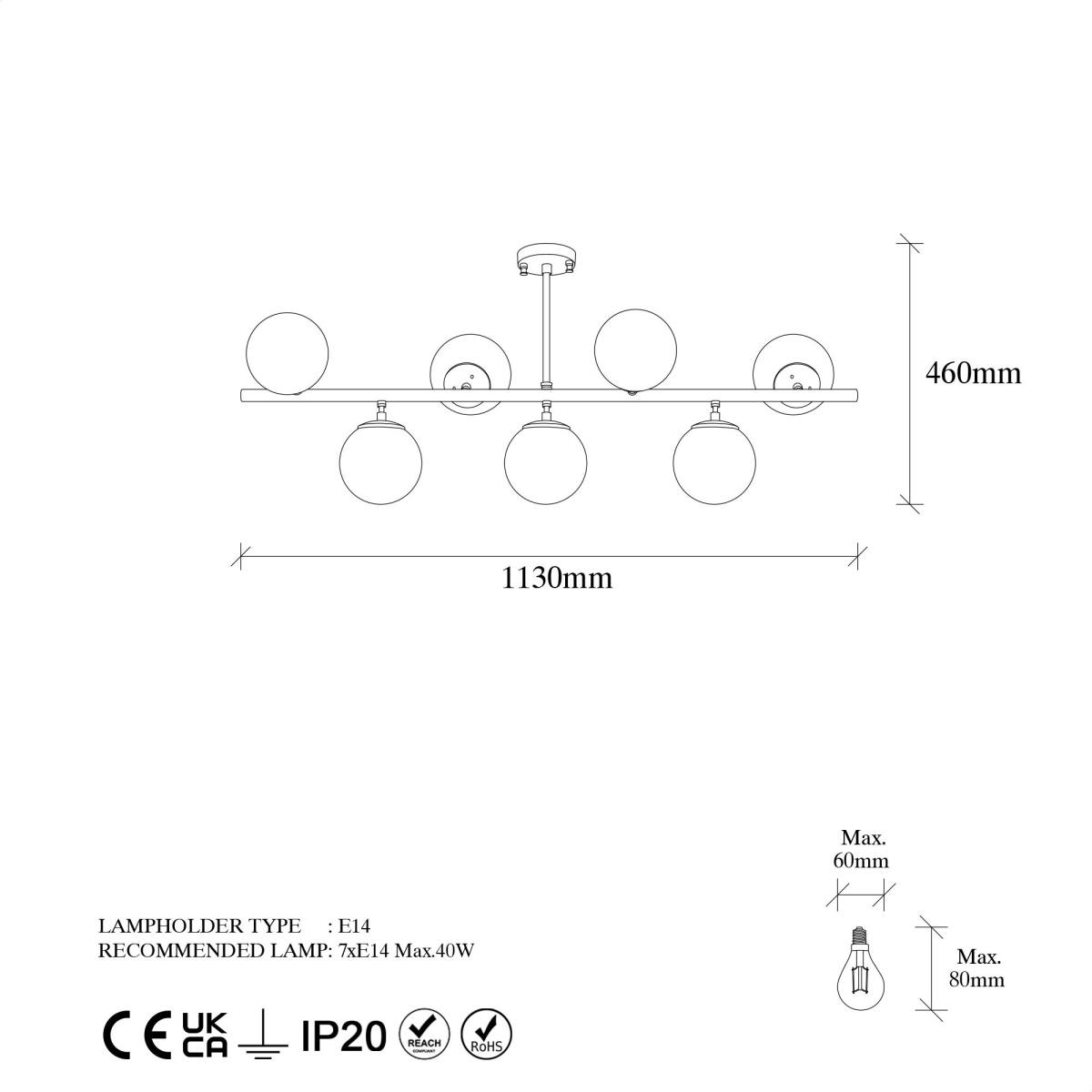 LUMI Vire loftlampe, produktbillede 2 af 6, Loftlamper hos HomeNordic