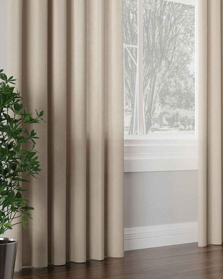 ARUBA - Lysdæmpende wavegardin, Varm Beige, produktbillede 6 af 7, Gardiner hos HomeNordic
