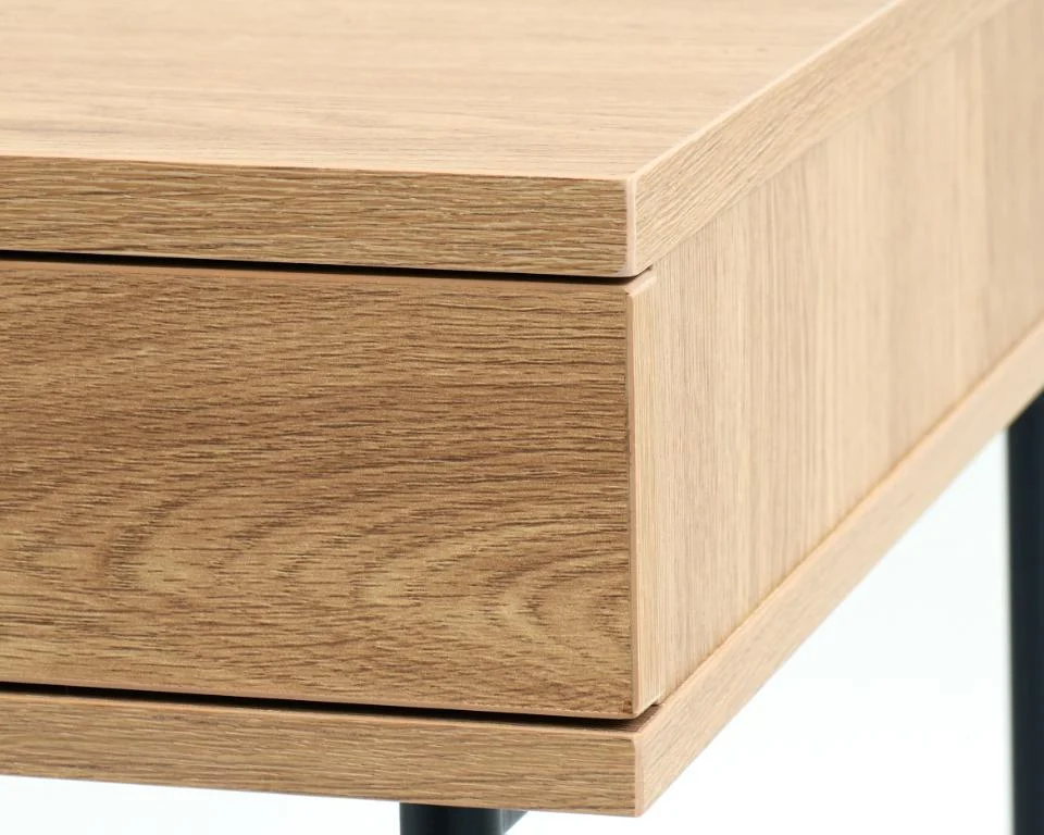 Pensacola Skrivebord, Melamin Egetræs-Look, 120x60x76 cm, produktbillede 7 af 16, Skriveborde hos HomeNordic