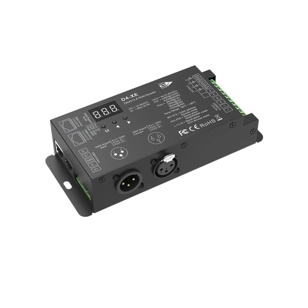 4 Kanal DMX512 & RDM Decoder, LED-strips hos HomeNordic