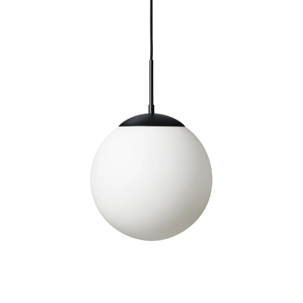 Chicago Café Pendel lampe Ø30 Til E27 i Opal/Sort, Pendler hos HomeNordic