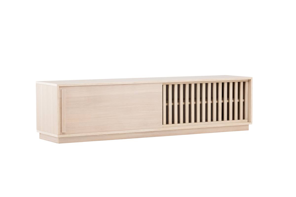 VENTURE DESIGN Lugo TV-bænk, m. 2 skydelåger og hylde hos HomeNordic