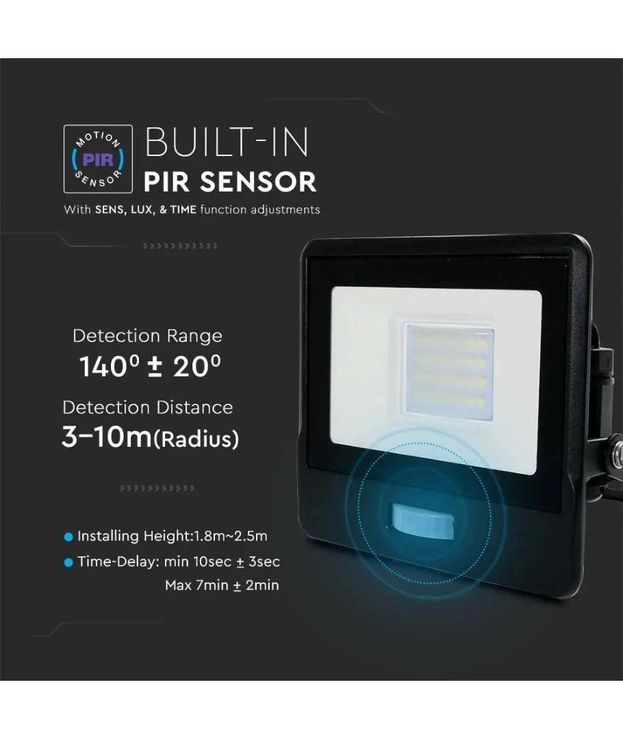 20W LED projektør med sensor, produktbillede 16 af 21, Projektører hos HomeNordic