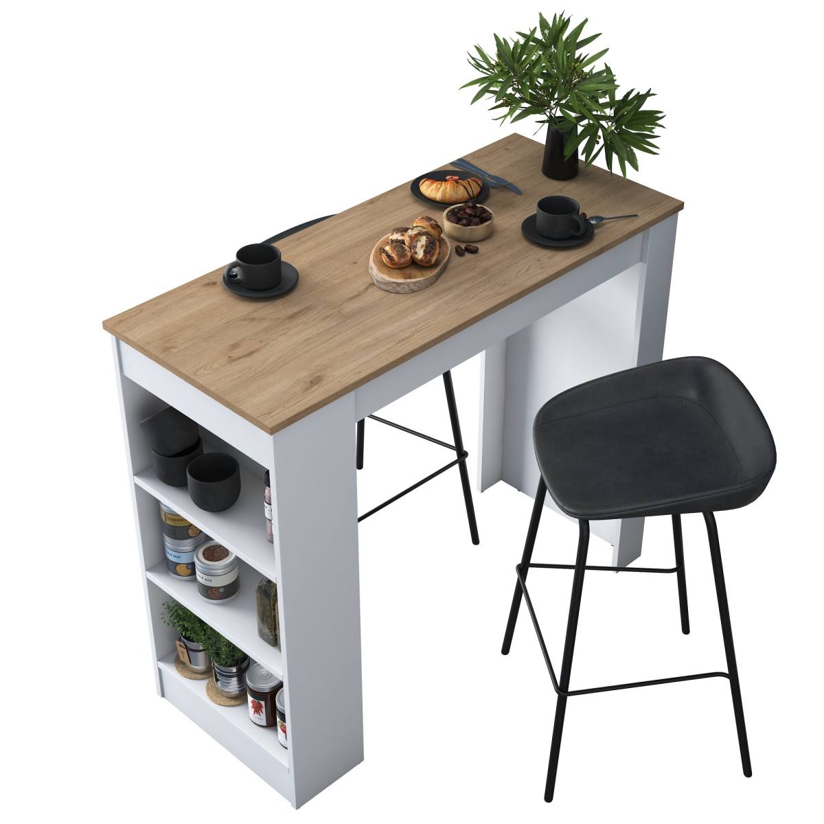 NORDVÄRK JA103 køkkenbord, m. 2 hylder, produktbillede 3 af 6 hos HomeNordic