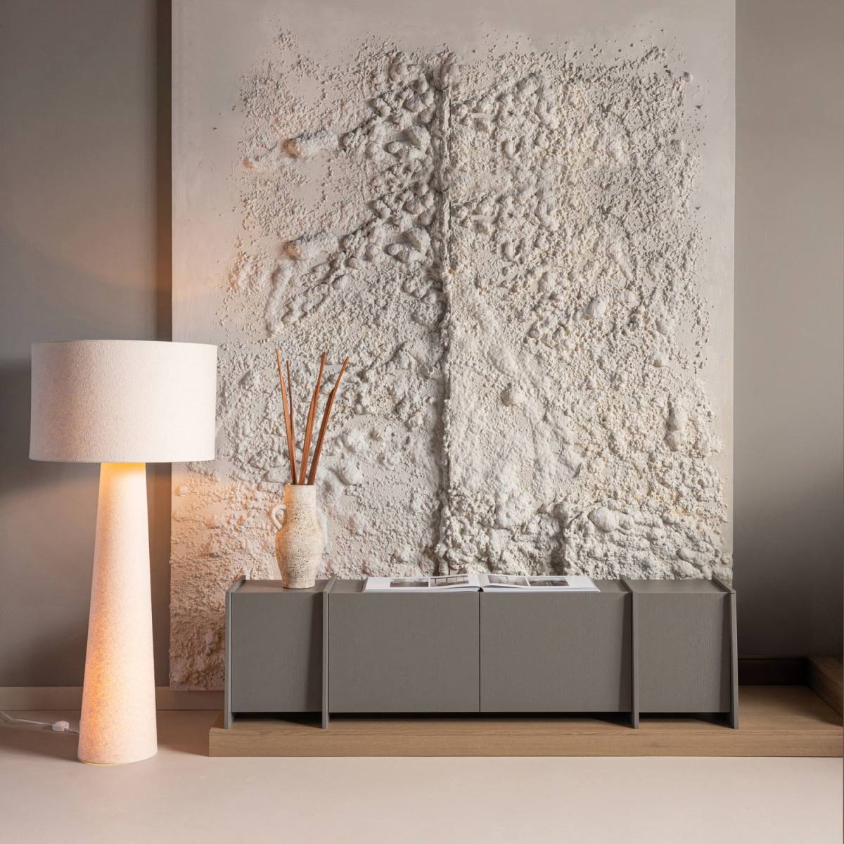 WOOOD Brock TV-bord, m. 4 låger og 2 hylder, TV-borde hos HomeNordic