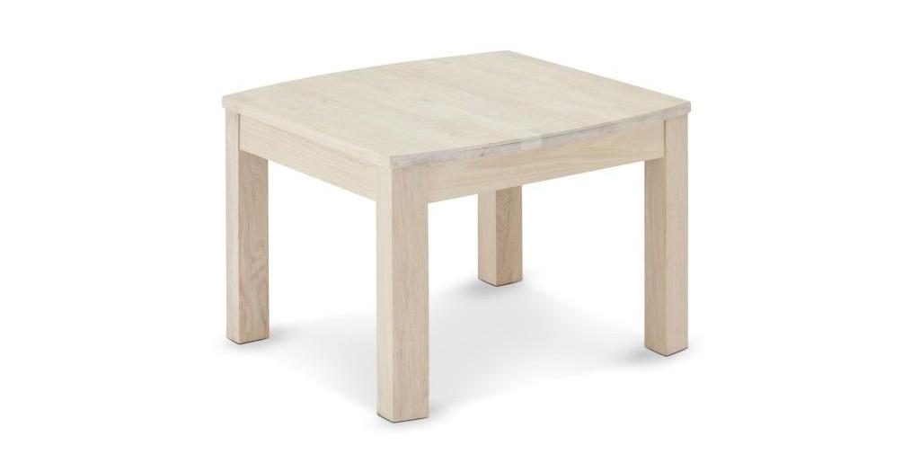 Præstø hjørnebord i hvidolieret egetræ 70 x 70 cm med kraftige ben., Sofaborde hos HomeNordic