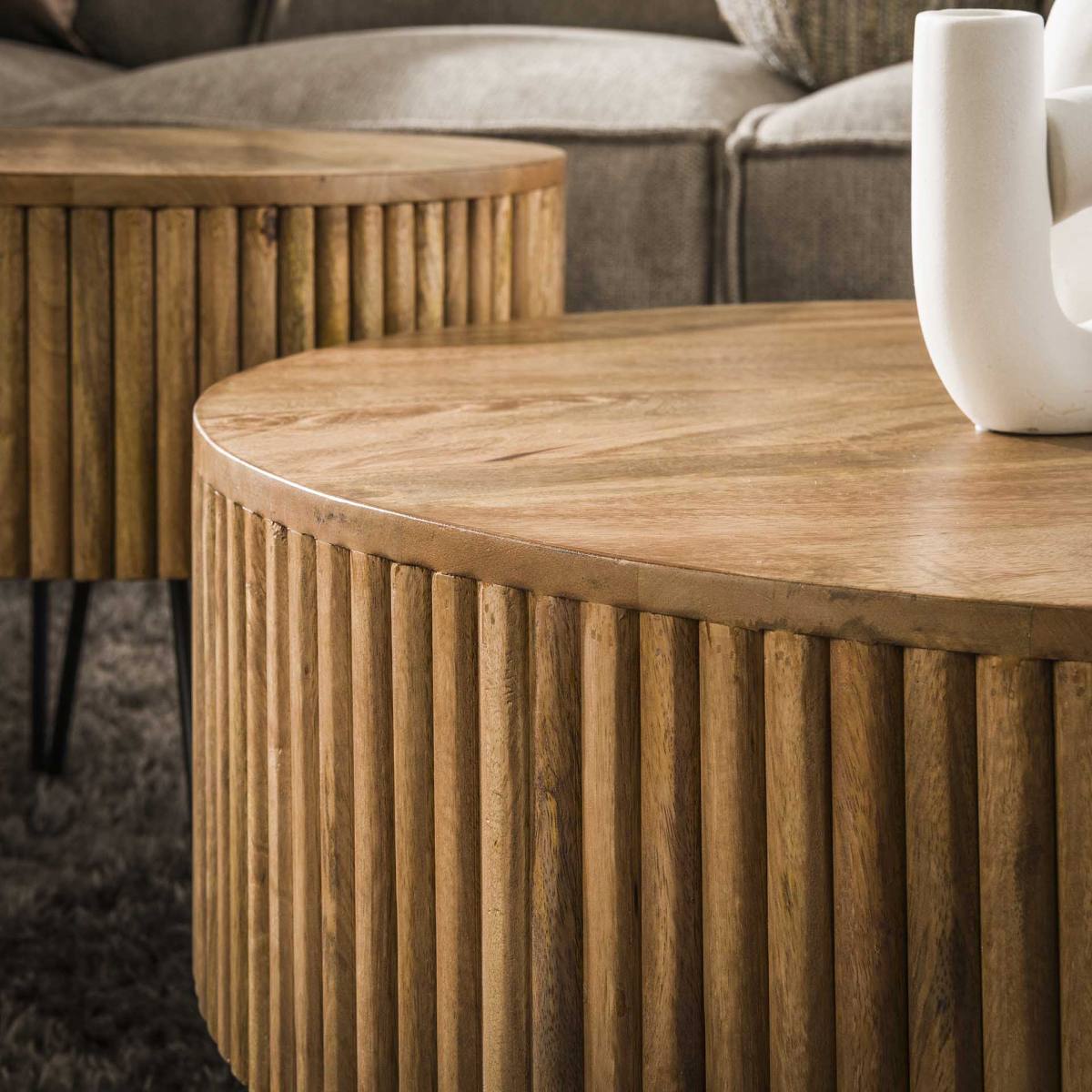 Drums - Sofabordssæt i massivt mangotræ, produktbillede 3 af 4, Moderne designs hos HomeNordic