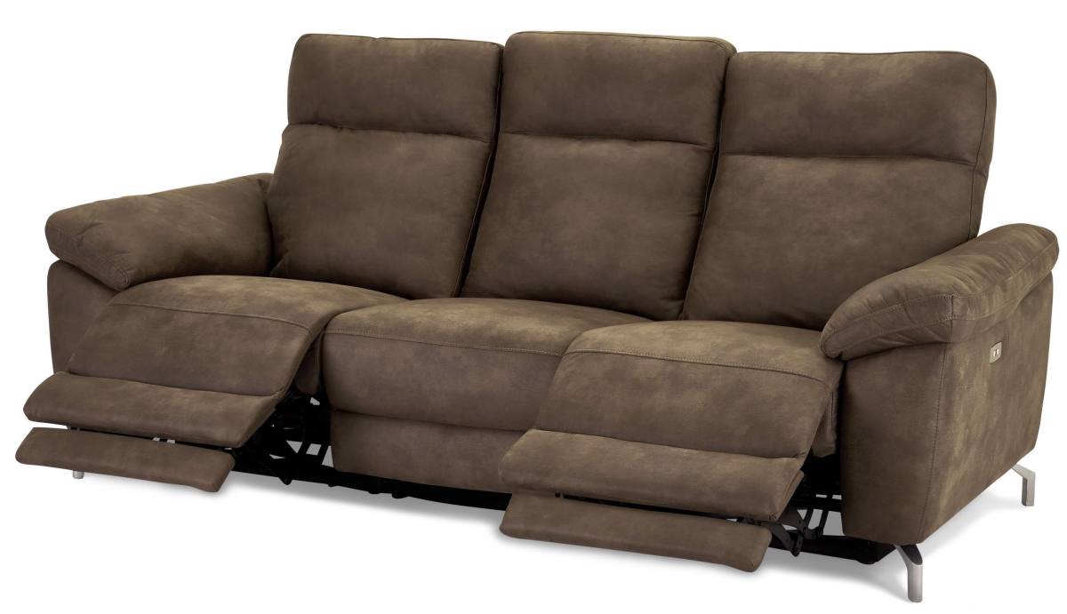 Selma 3 personers sofa med elevations sæder til nakke, ryg og ben i grå, produktbillede 3 af 7, Sofaer hos HomeNordic