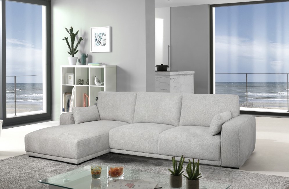 Santa Monica sofa med chaiselong til venstre i gråt møbelstof, produktbillede 12 af 12, Sofaer hos HomeNordic