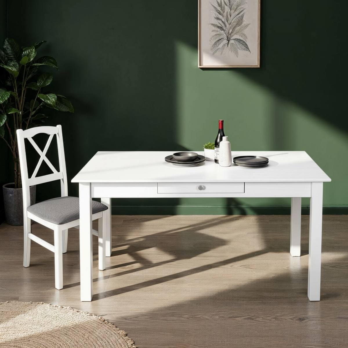 NORDIC LIVING COLLECTION Chilly Home spisebord, m. 1 skuffe, produktbillede 7 af 8, Spiseborde hos HomeNordic