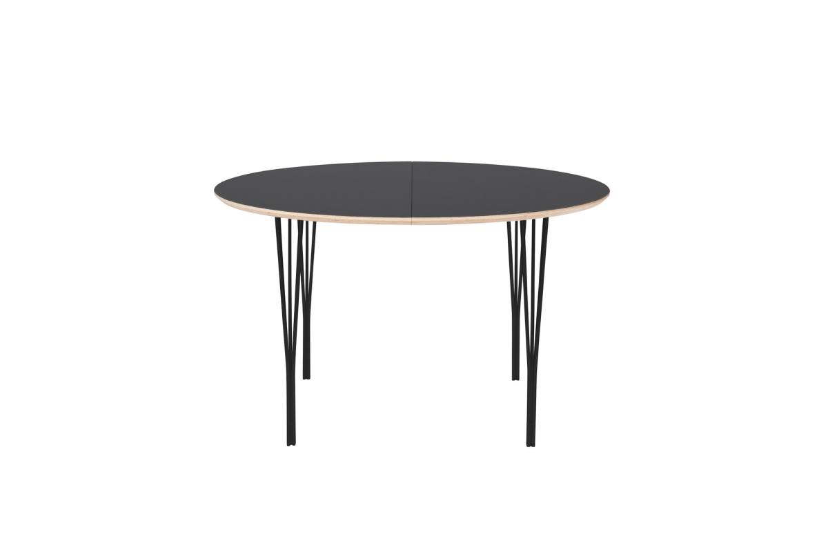 HASLEV SYMPHONY SPISEBORD 92 GRAPHITE LAMINAT METALBEN SORT, Spiseborde hos HomeNordic