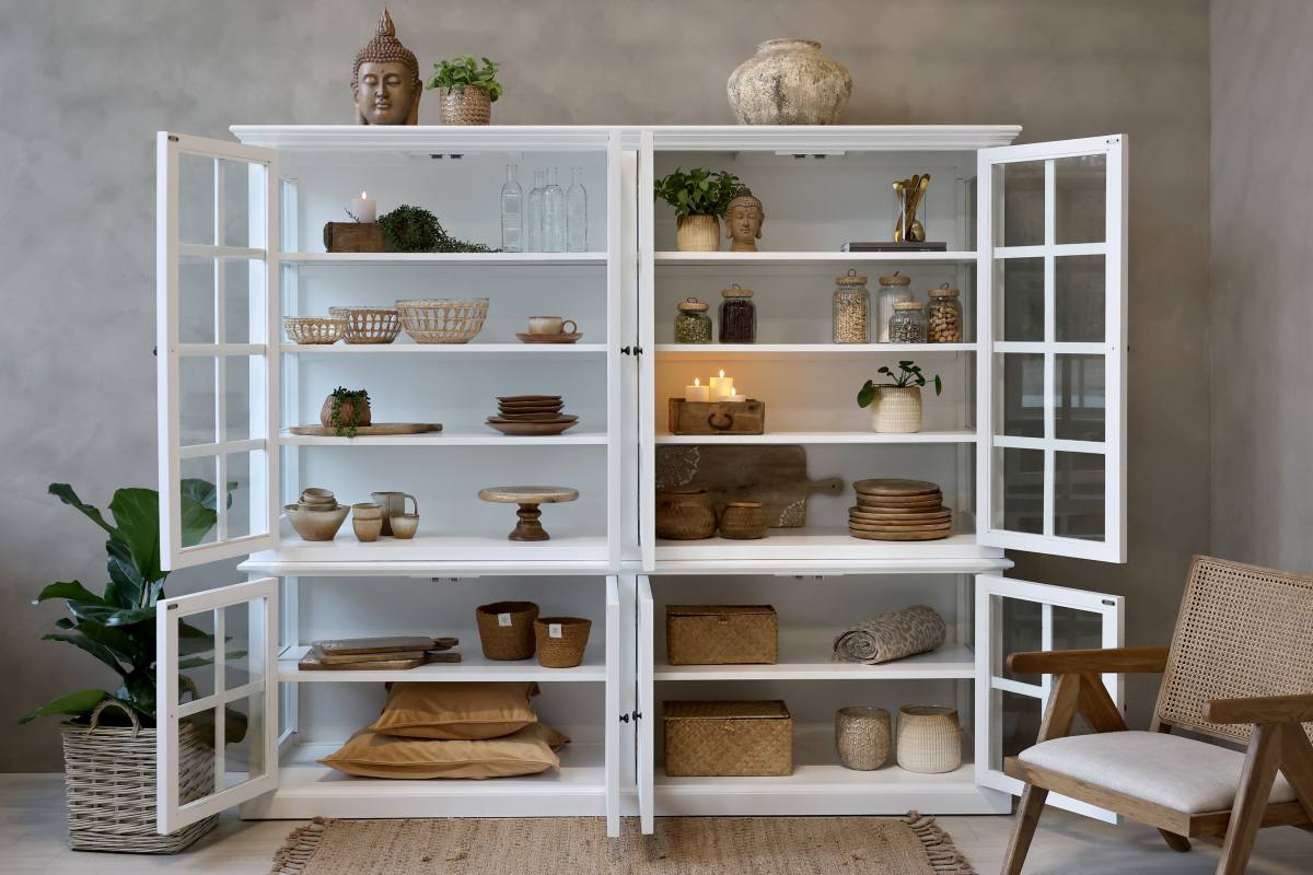 CHIC ANTIQUE MARSEILLE VITRINESKAB M/8 LÅGER HVID, produktbillede 7 af 15, Vitrineskabe hos HomeNordic