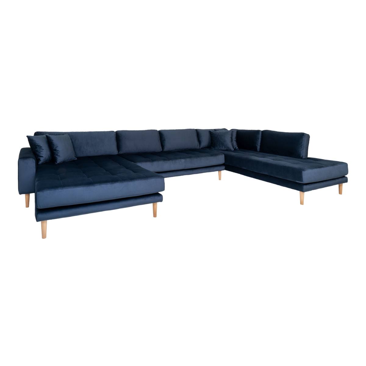 HOUSE NORDIC LIDO M/ÅBEN ENDE VENSTRE MØRKEBLÅ VELOUR, produktbillede 2 af 5, Sofaer hos HomeNordic