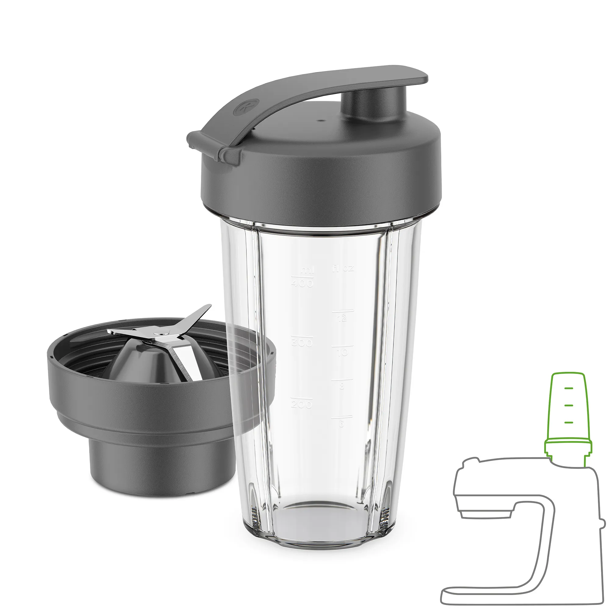 KAG50.000GY Xtract SportGo personal blender 400 ml, grå, Blendere hos HomeNordic