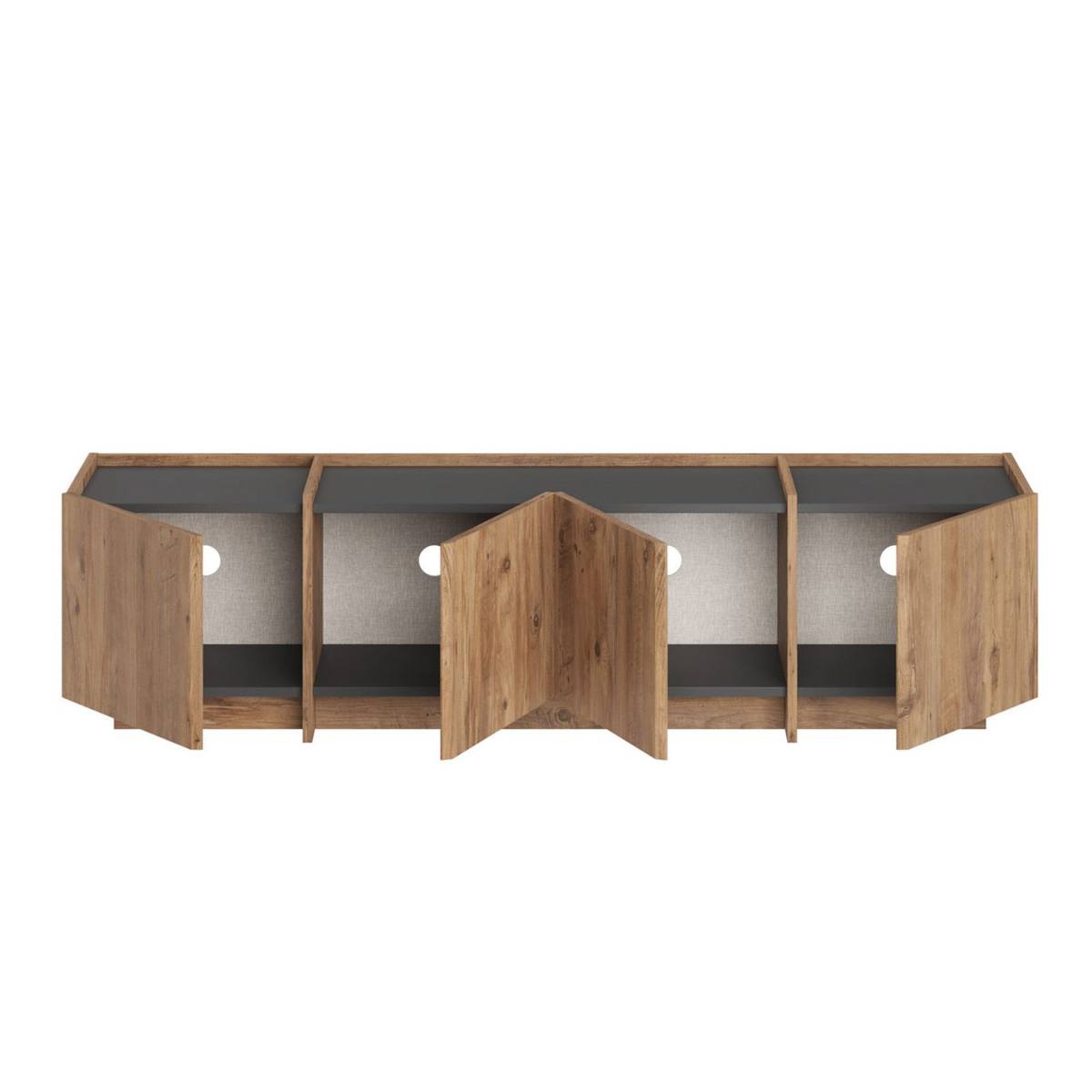 FUNZI LIVING Lowen TV-bord, m 4 låger, produktbillede 4 af 9, TV-borde hos HomeNordic