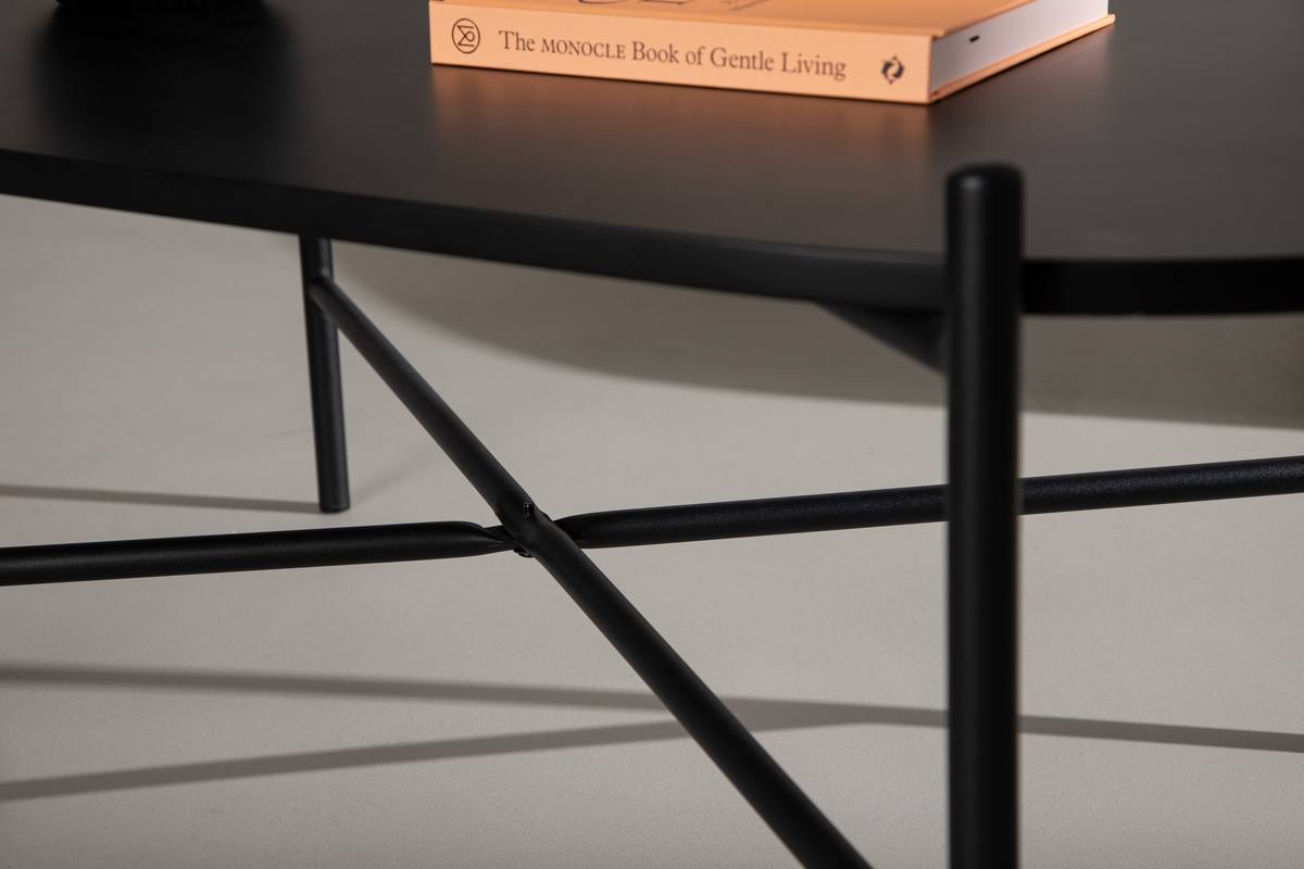 Pebber - Sofabord i sort metal og malet MDF plade, produktbillede 5 af 9, Moderne designs hos HomeNordic