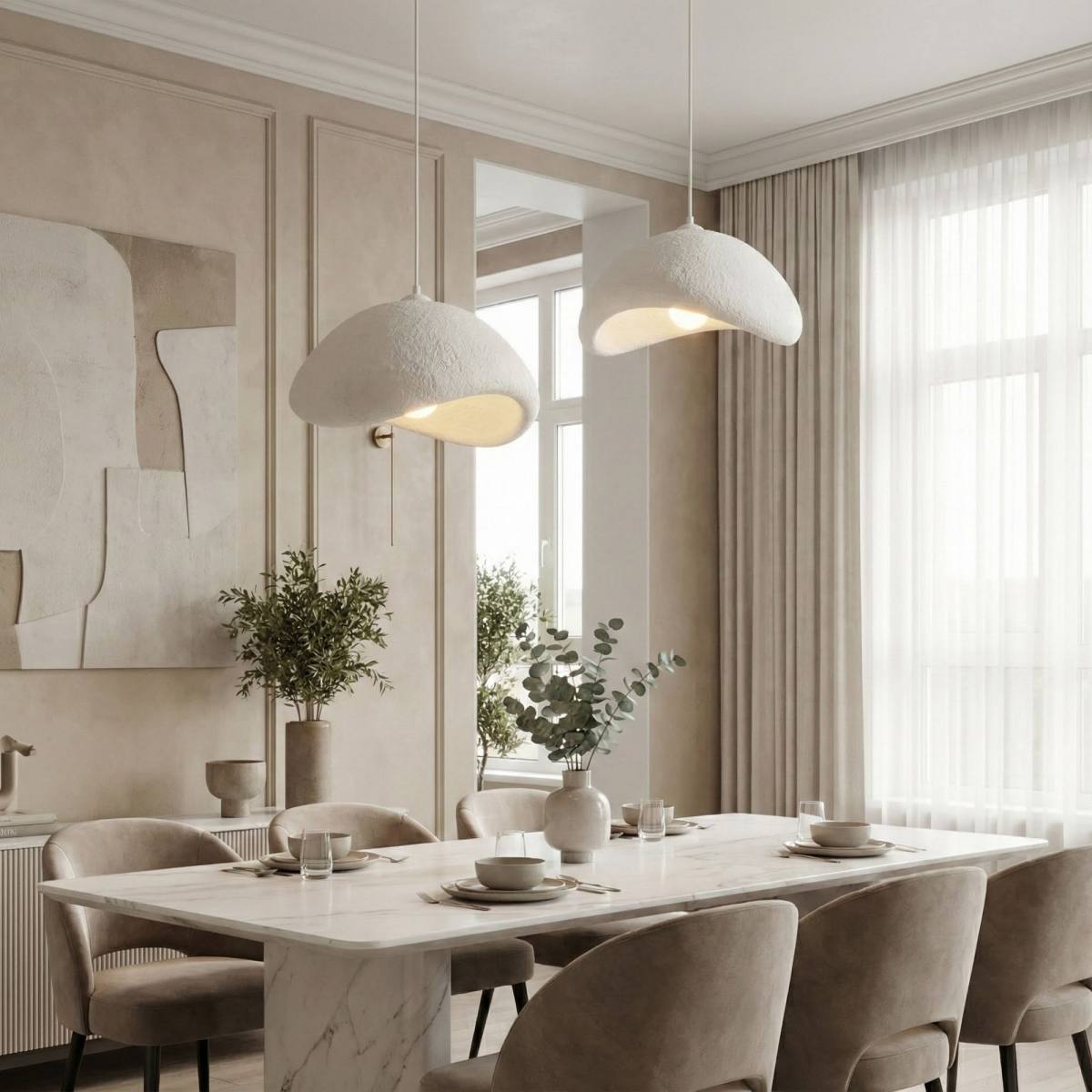 NORDVÄRK Luna-50-50-T-Nua loftlampe, produktbillede 5 af 6, Loftlamper hos HomeNordic