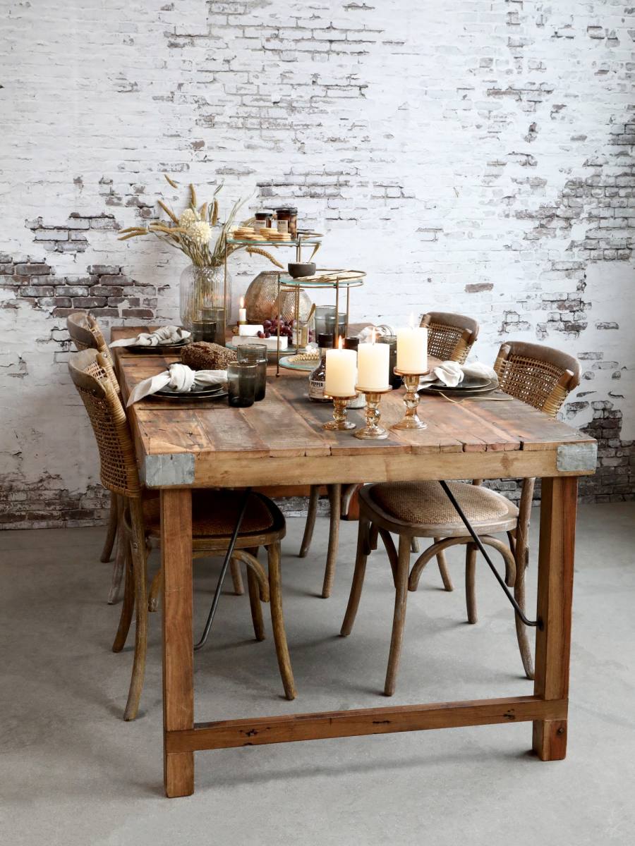 CHIC ANTIQUE GRIMAUD GL. TRÆBORD, produktbillede 2 af 8, Spiseborde hos HomeNordic