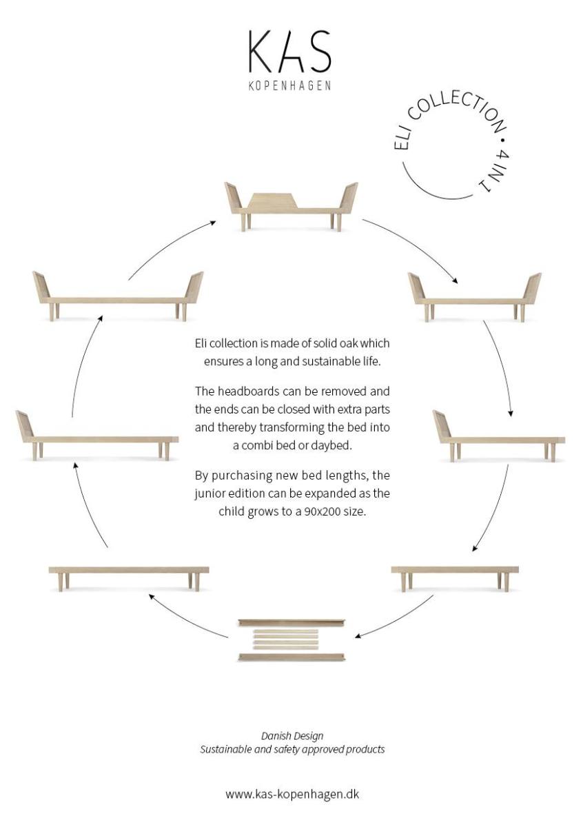 Eli Compi seng med 1 gavl, produktbillede 3 af 3, Daybed hos HomeNordic