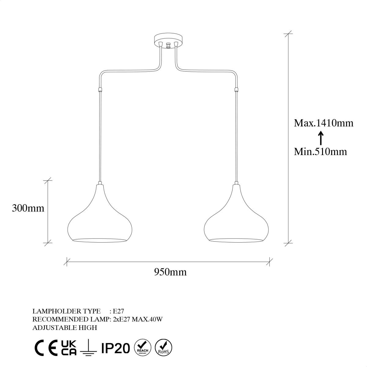 LUMI Tirso loftlampe, produktbillede 2 af 6, Loftlamper hos HomeNordic