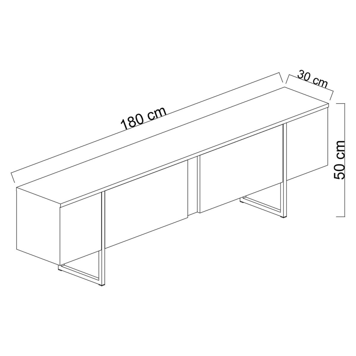 NORDVÄRK Luxe TV-bord, m. låger, produktbillede 2 af 7, TV-borde hos HomeNordic