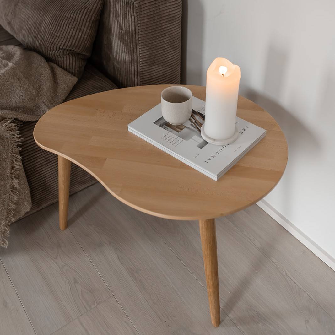 CT 10 - Sofabord i massiv bøg med paletform og størrelse 89 x 66 cm., Nordisk design hos HomeNordic
