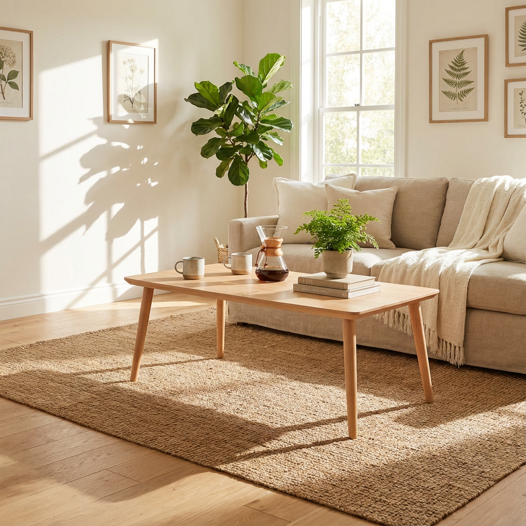 CT 10 - Sofabord i massiv bøg med rektangulær form og størrelse 130 x, Nordisk design hos HomeNordic