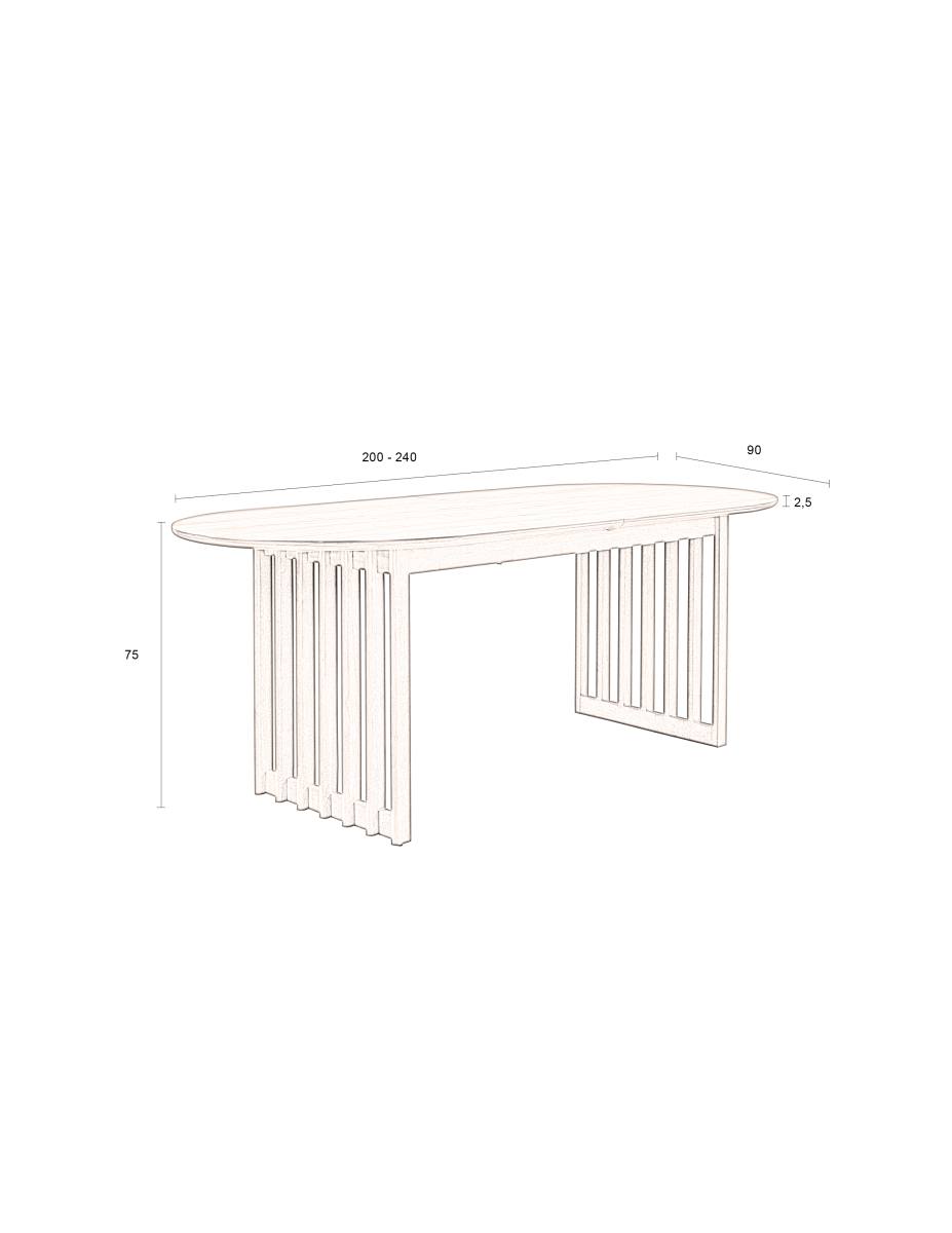 DUTCHBONE Barlet spisebord, m. tillægsplade, produktbillede 2 af 15, Spiseborde hos HomeNordic