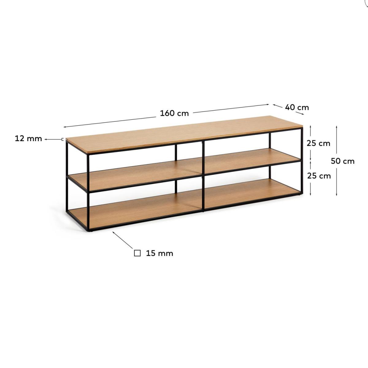 KAVE HOME Yoana TV-bord, m. 2 hylder, produktbillede 2 af 6, TV-borde hos HomeNordic