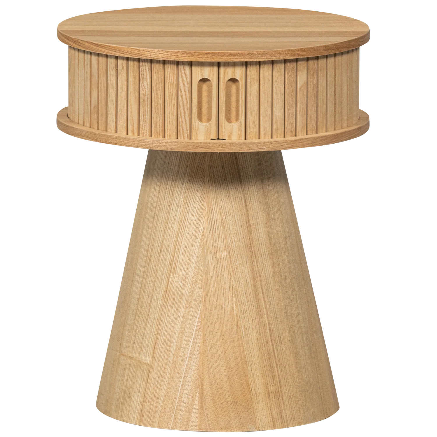 WOOOD - Karri natbord rundt i MDF/fyrretræ, natur, produktbillede 4 af 8, Sengeborde hos HomeNordic