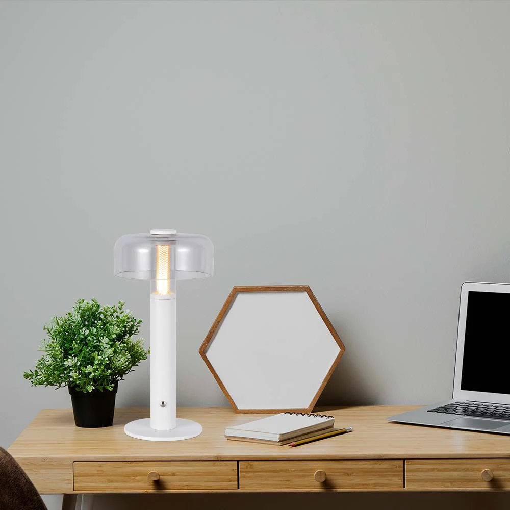 1W LED bordlampe med batteri, hvid, Bordlamper hos HomeNordic