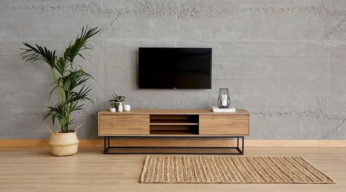 NORDVÄRK Laxus TV-bord, m. 1 hylde og 2 skuffer, produktbillede 5 af 5, TV-borde hos HomeNordic