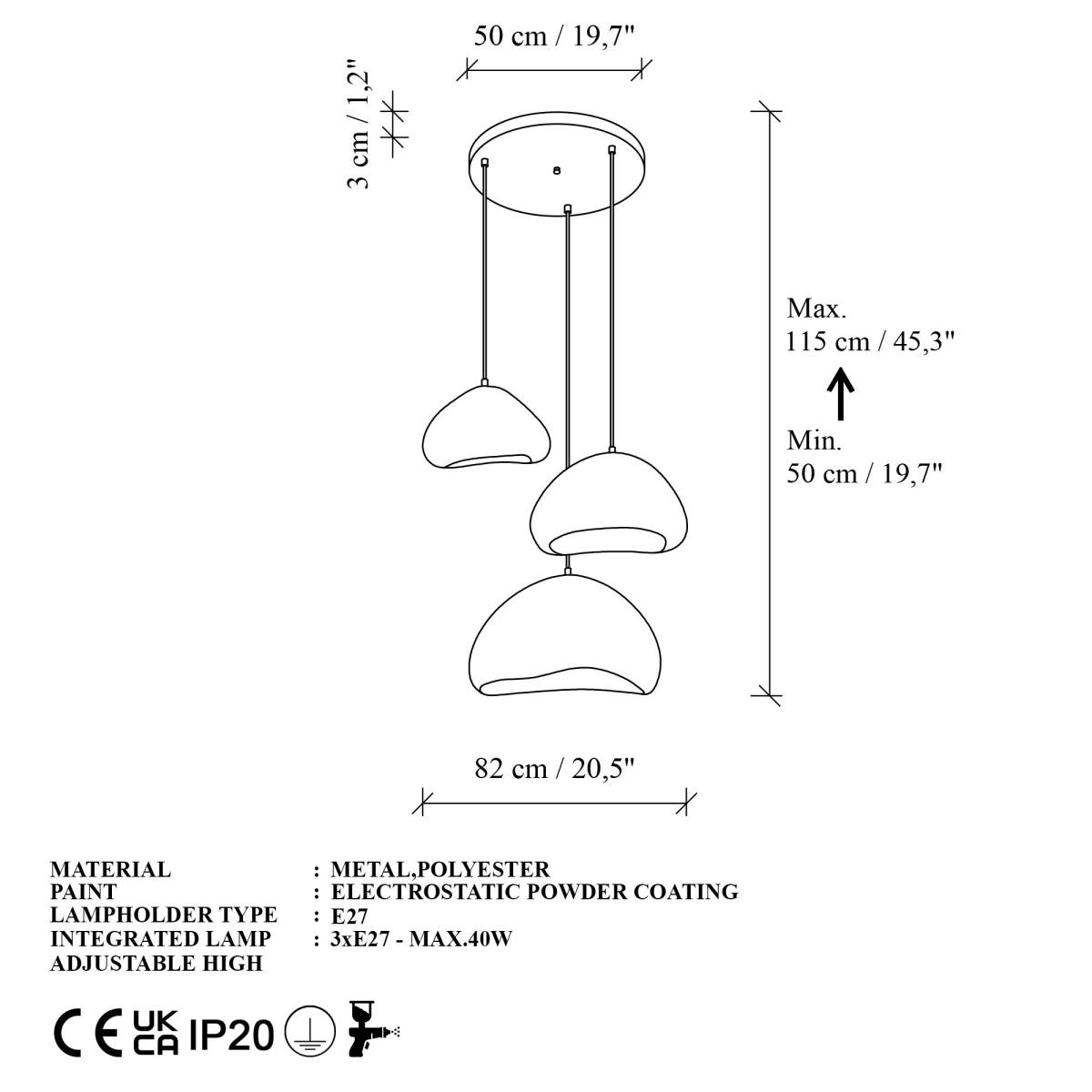 NORDVÄRK Lora-Set-T-Nua loftlampe, produktbillede 2 af 6, Loftlamper hos HomeNordic