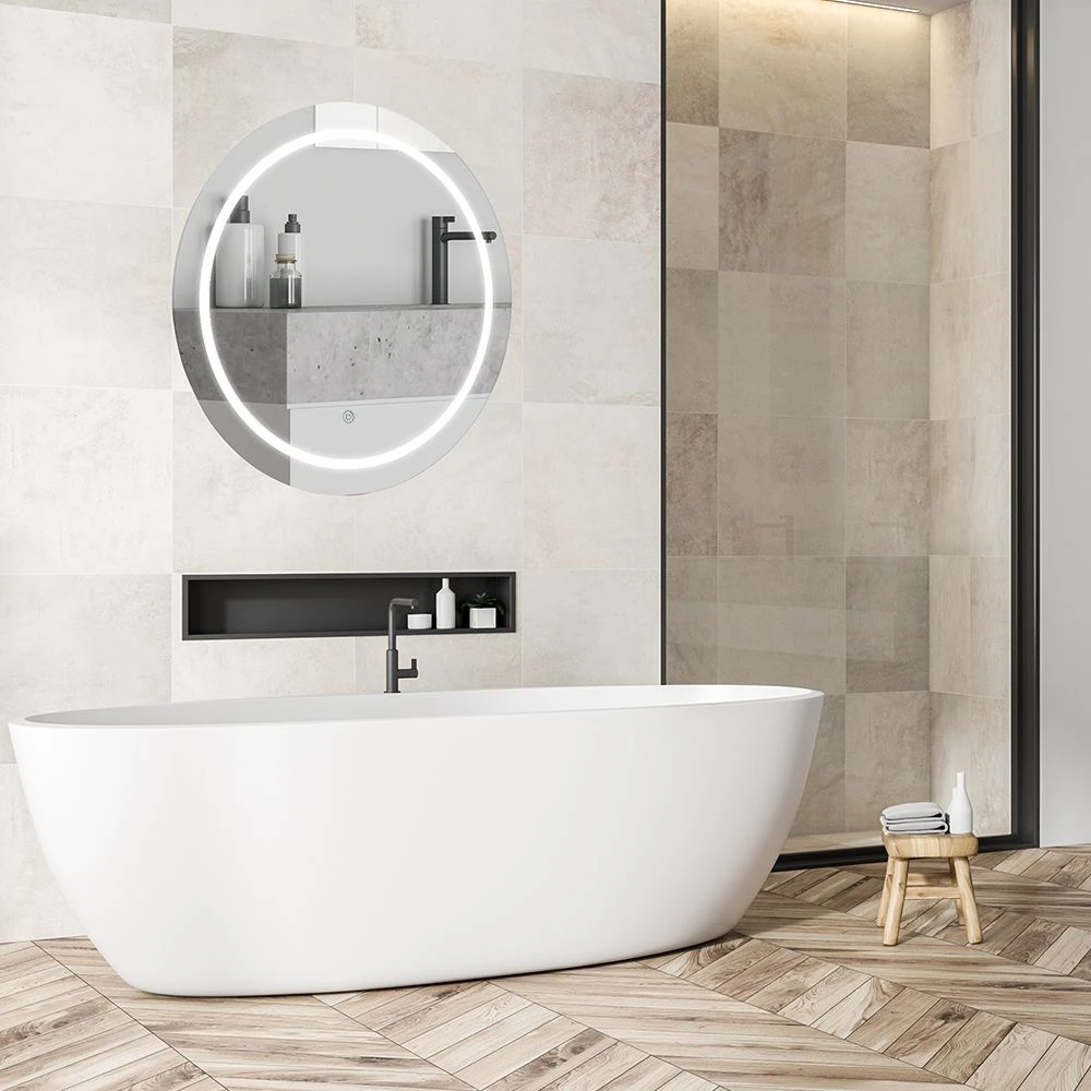 60cm 25W rund LED spejl med touch, Spejle hos HomeNordic